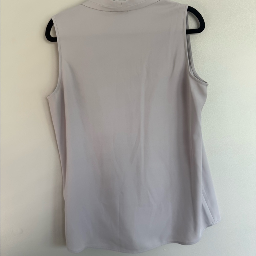 Calvin Klein Light Gray Sleeveless Blouse - Picture 4 of 5